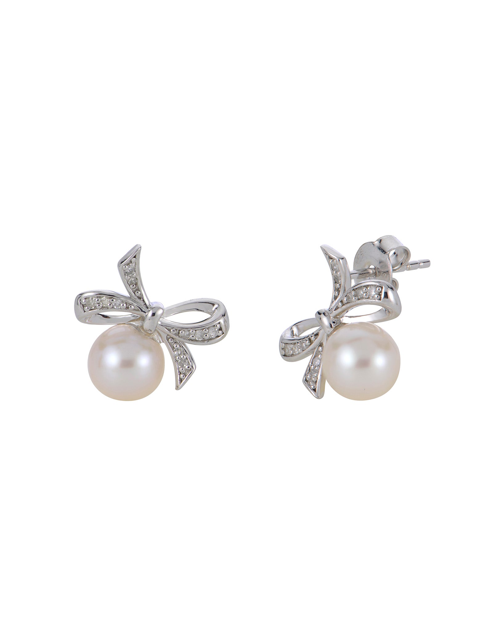 Pearl & Bow Earrings