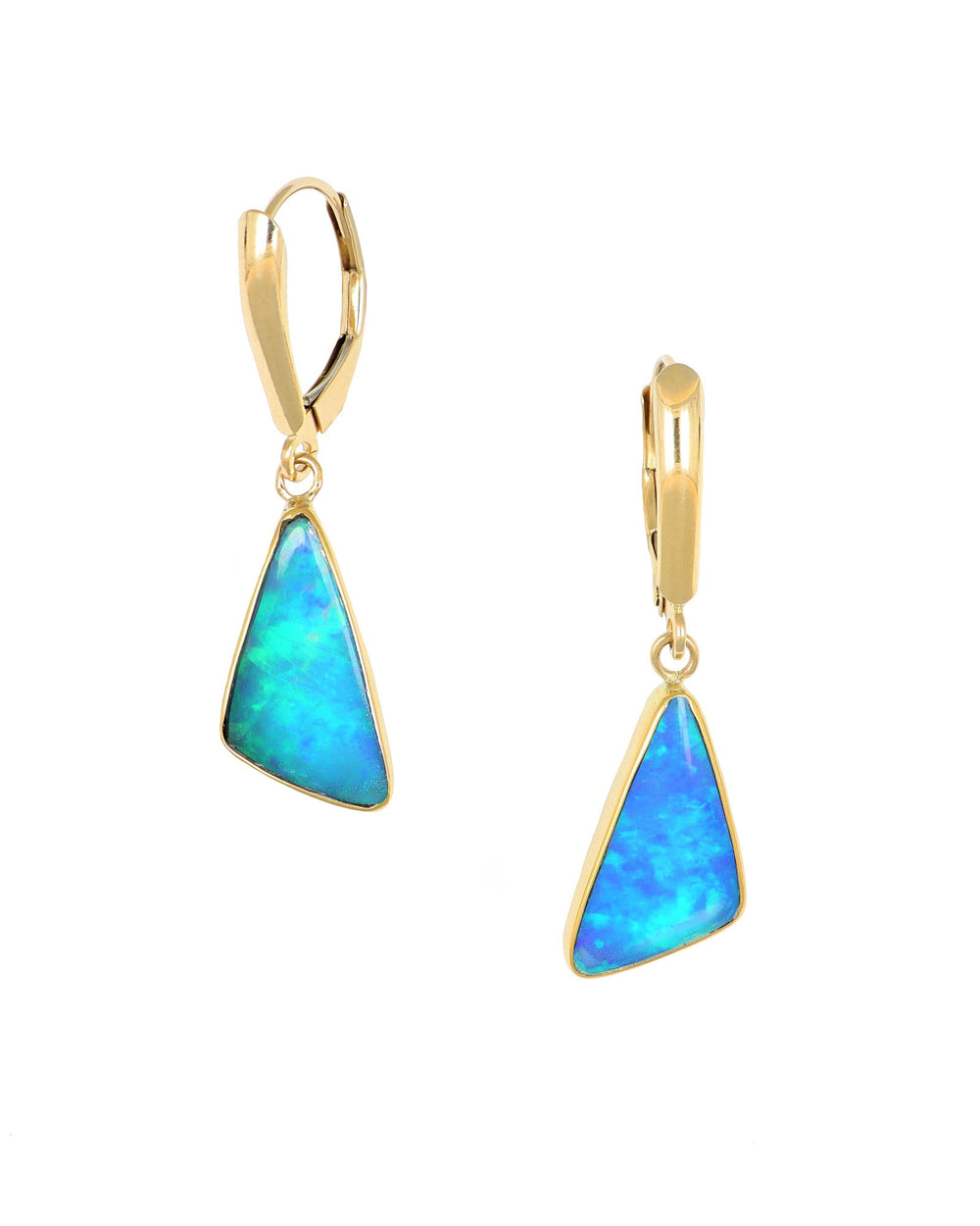 Opal Triangle Earrings