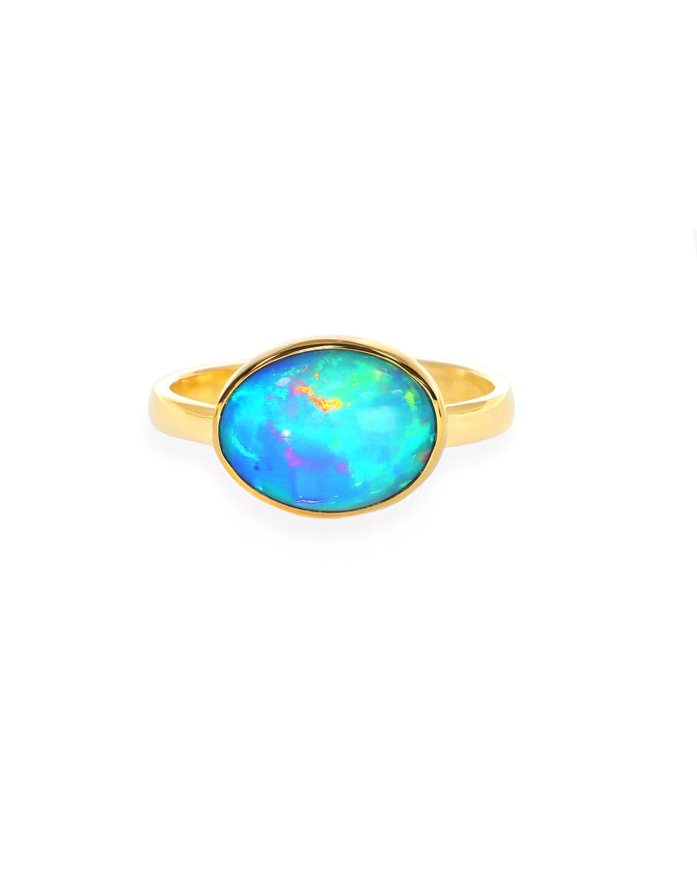 Ethiopian Opal Ring Horizontal