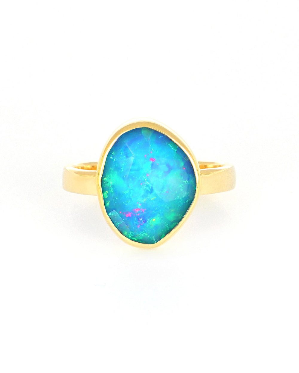 Faceted Opal Ring