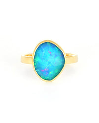 Faceted Opal Ring