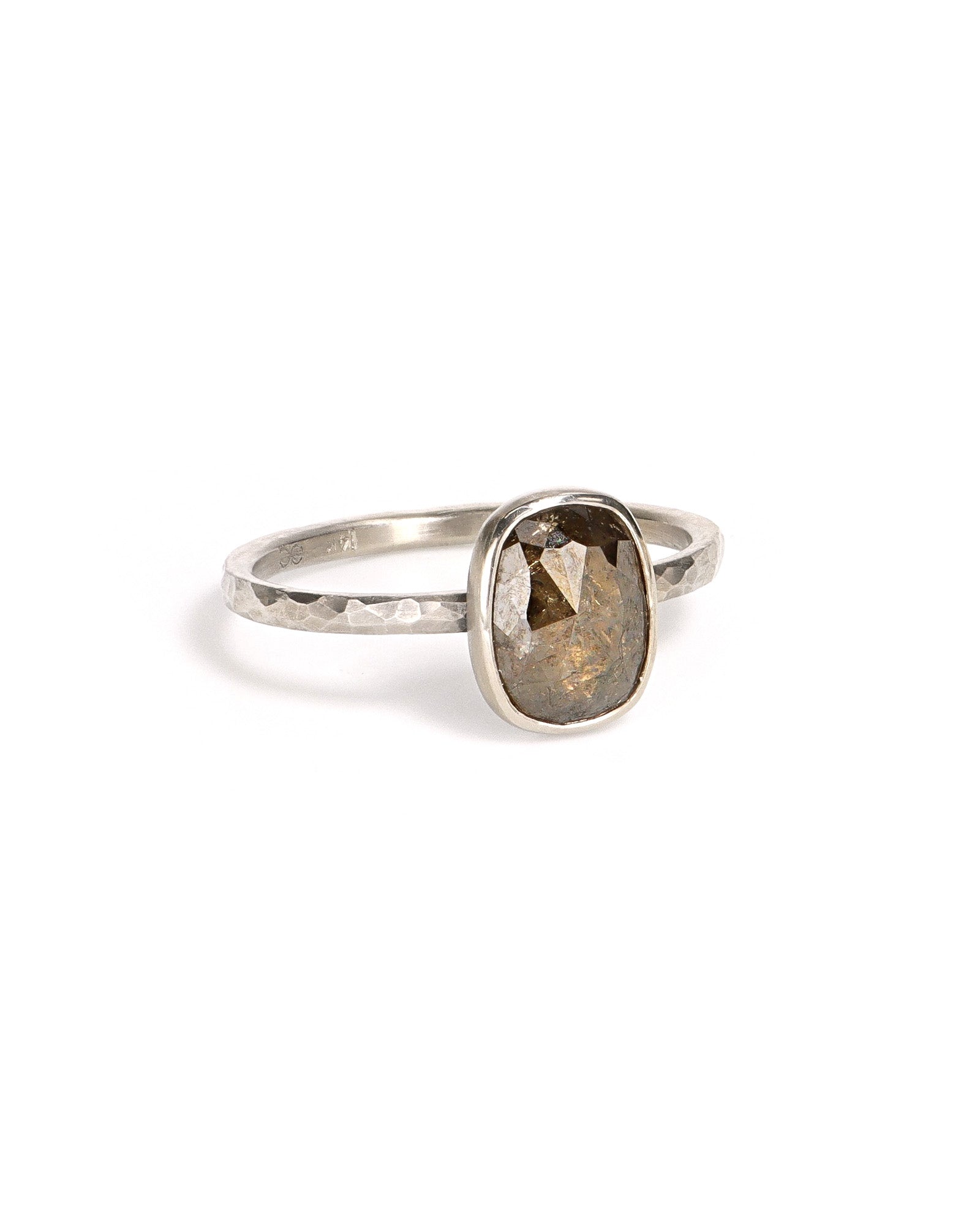 Cushion Brown Diamond Ring