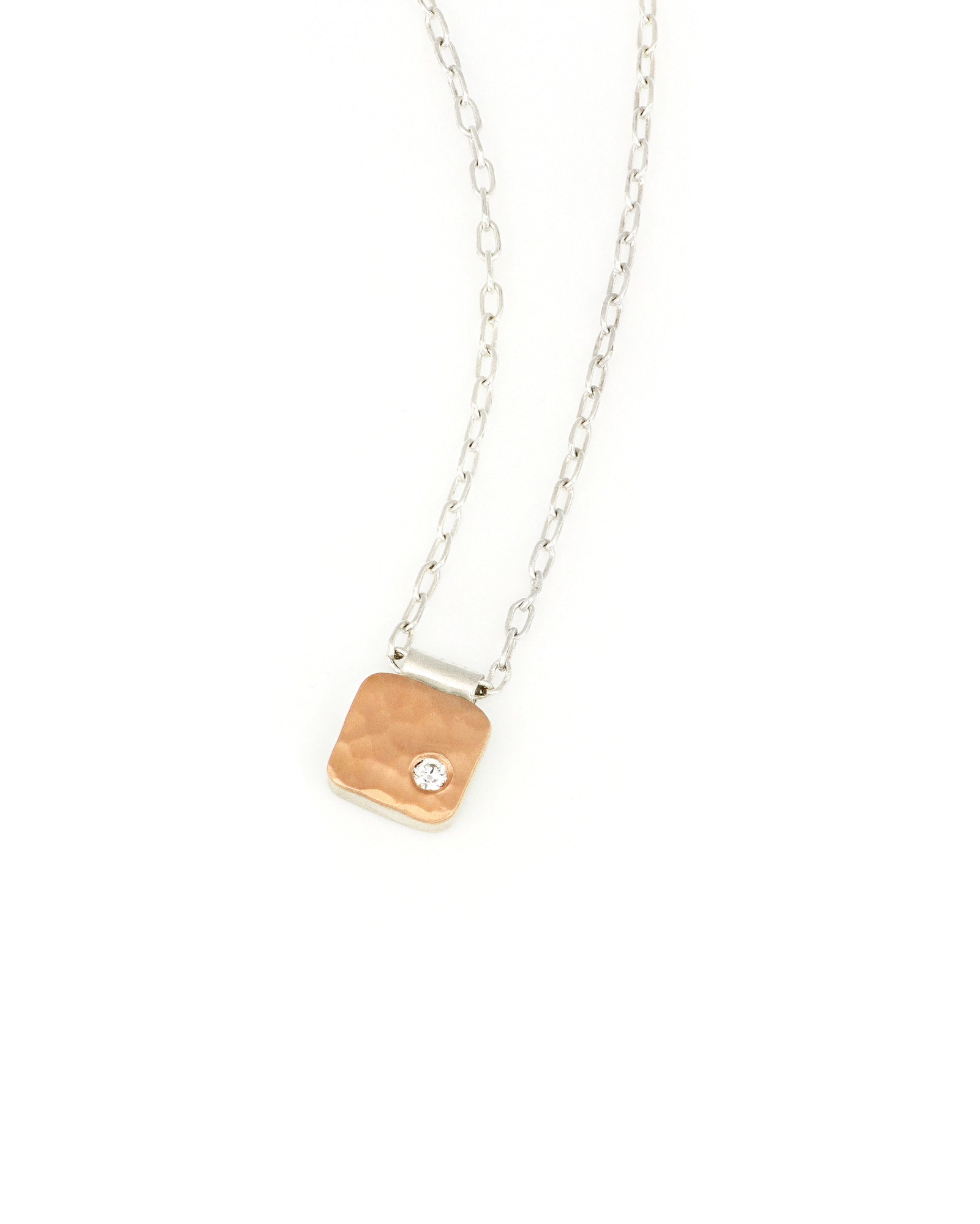 Rose Gold and Silver Cell Necklace