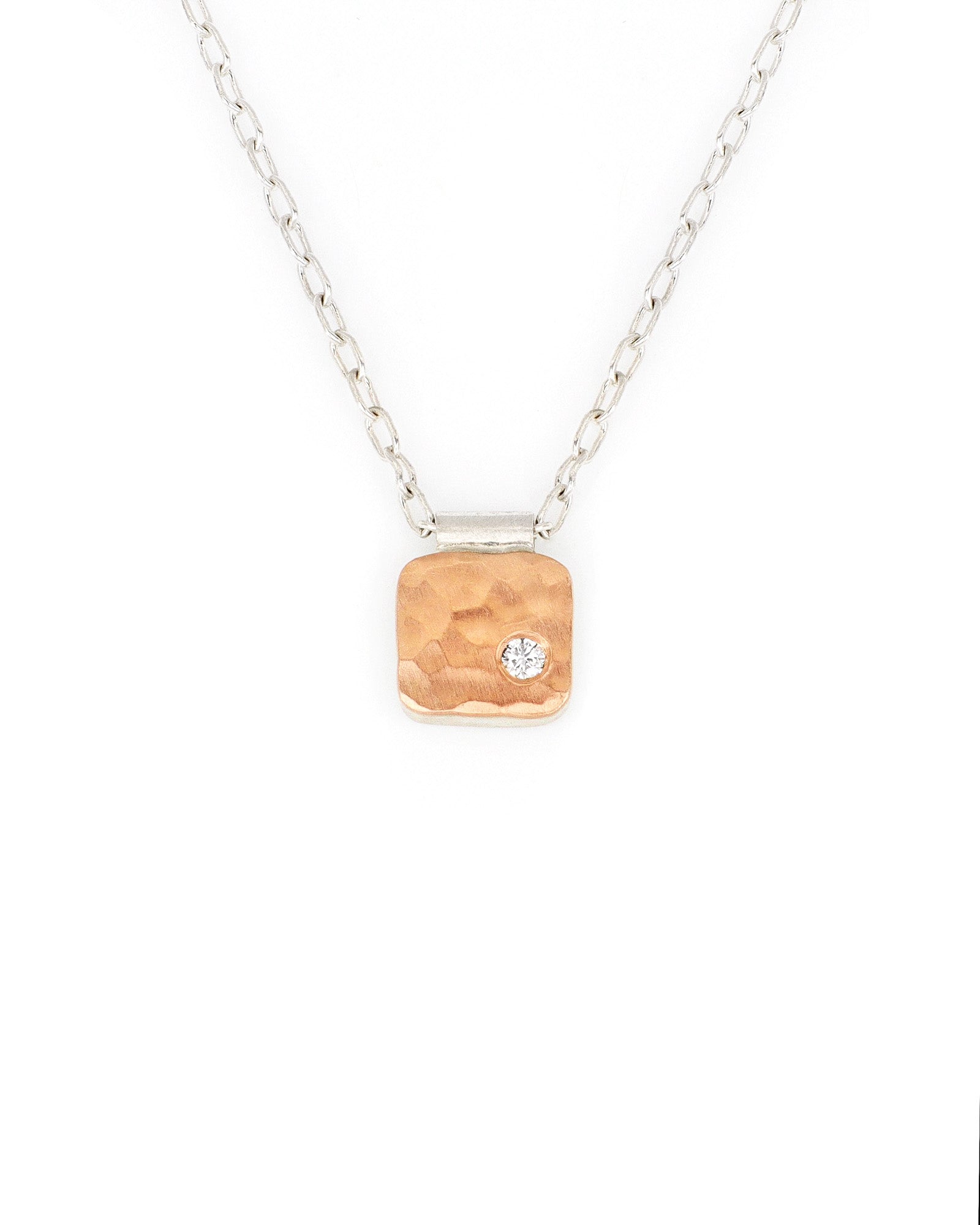 Rose Gold and Silver Cell Necklace