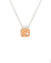 Rose Gold and Silver Cell Necklace