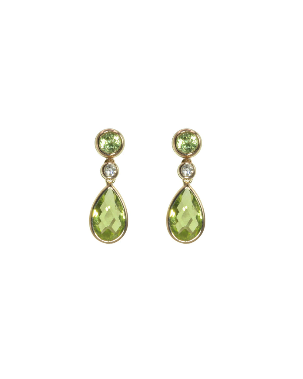 Peridot Pear Earrings