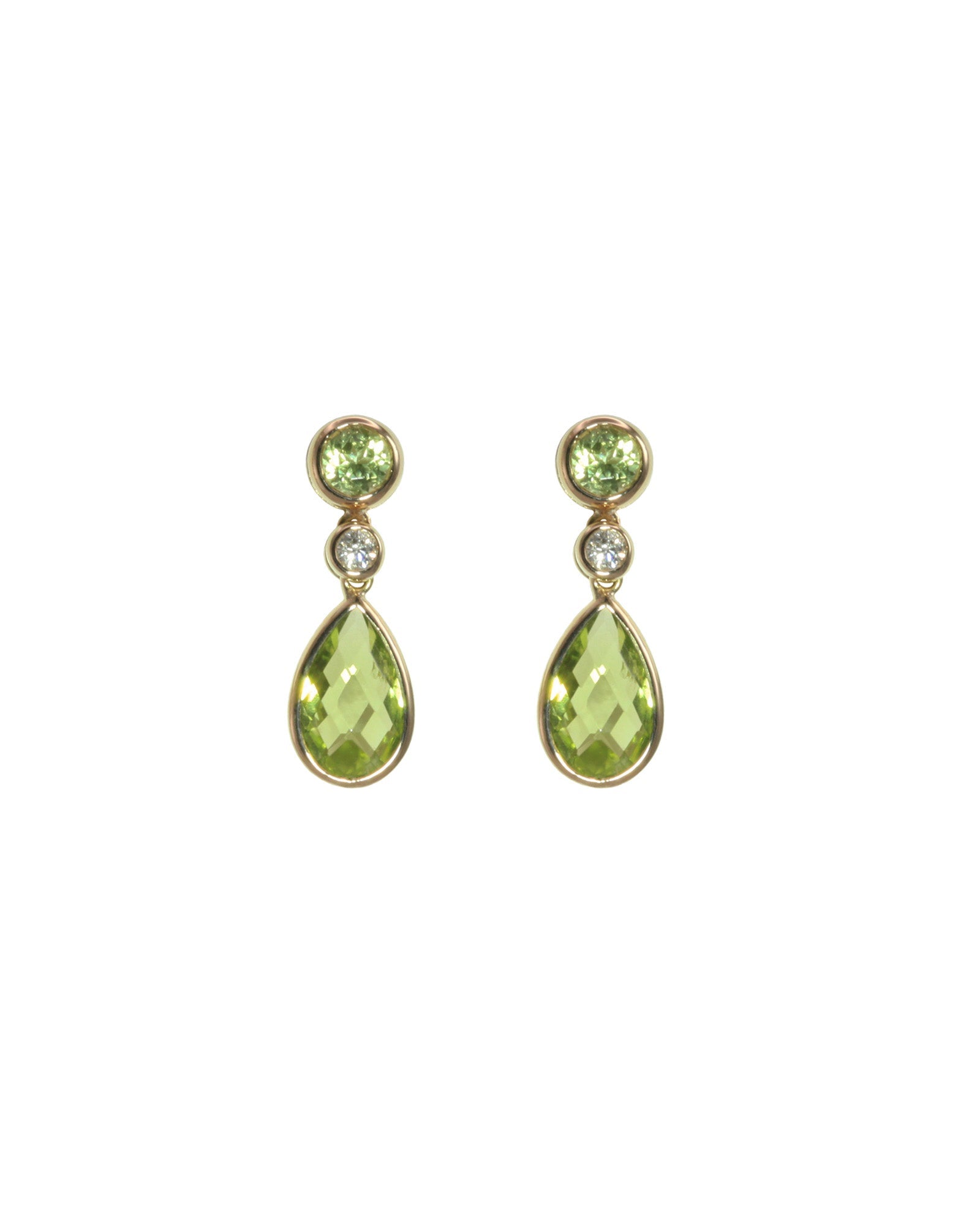 Peridot Pear Earrings