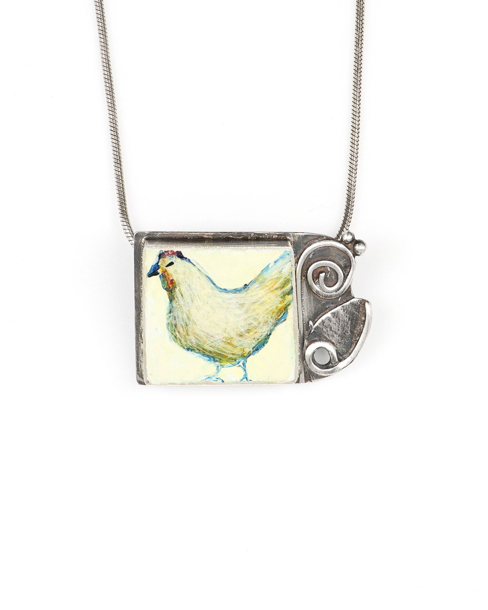 White Chicken Necklace