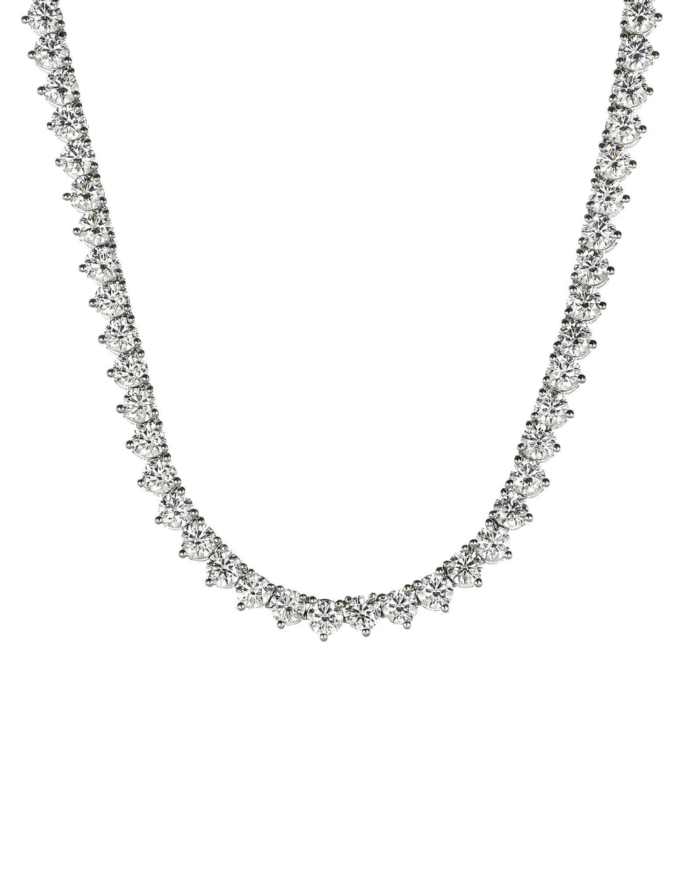 White Gold Tennis Necklace