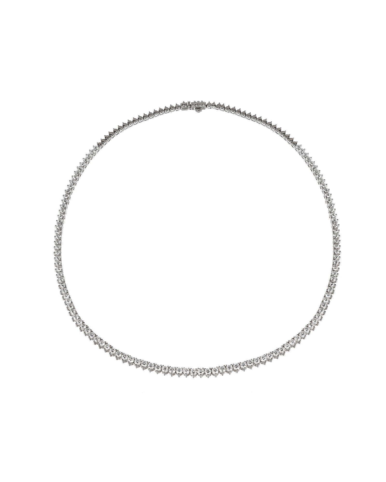 White Gold Tennis Necklace