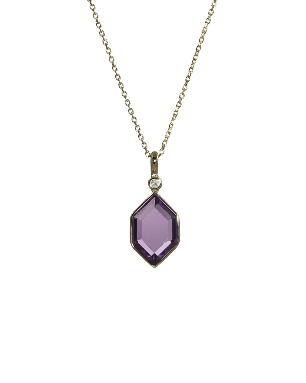 Amethyst Hexagon Pendant