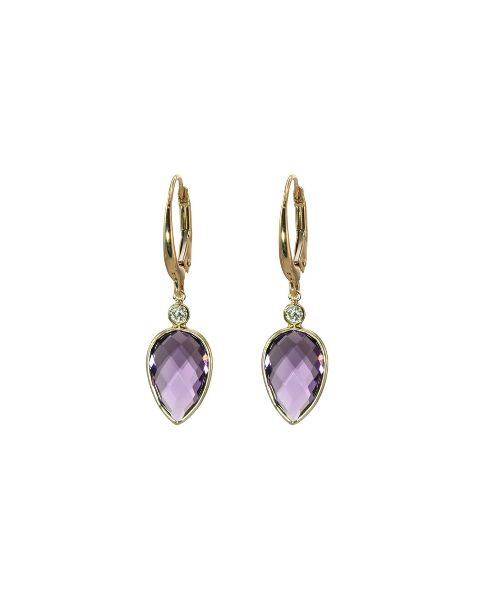 Pear Amethyst Earrings