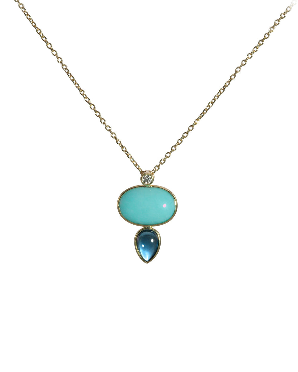 Turquoise and Topaz Necklace