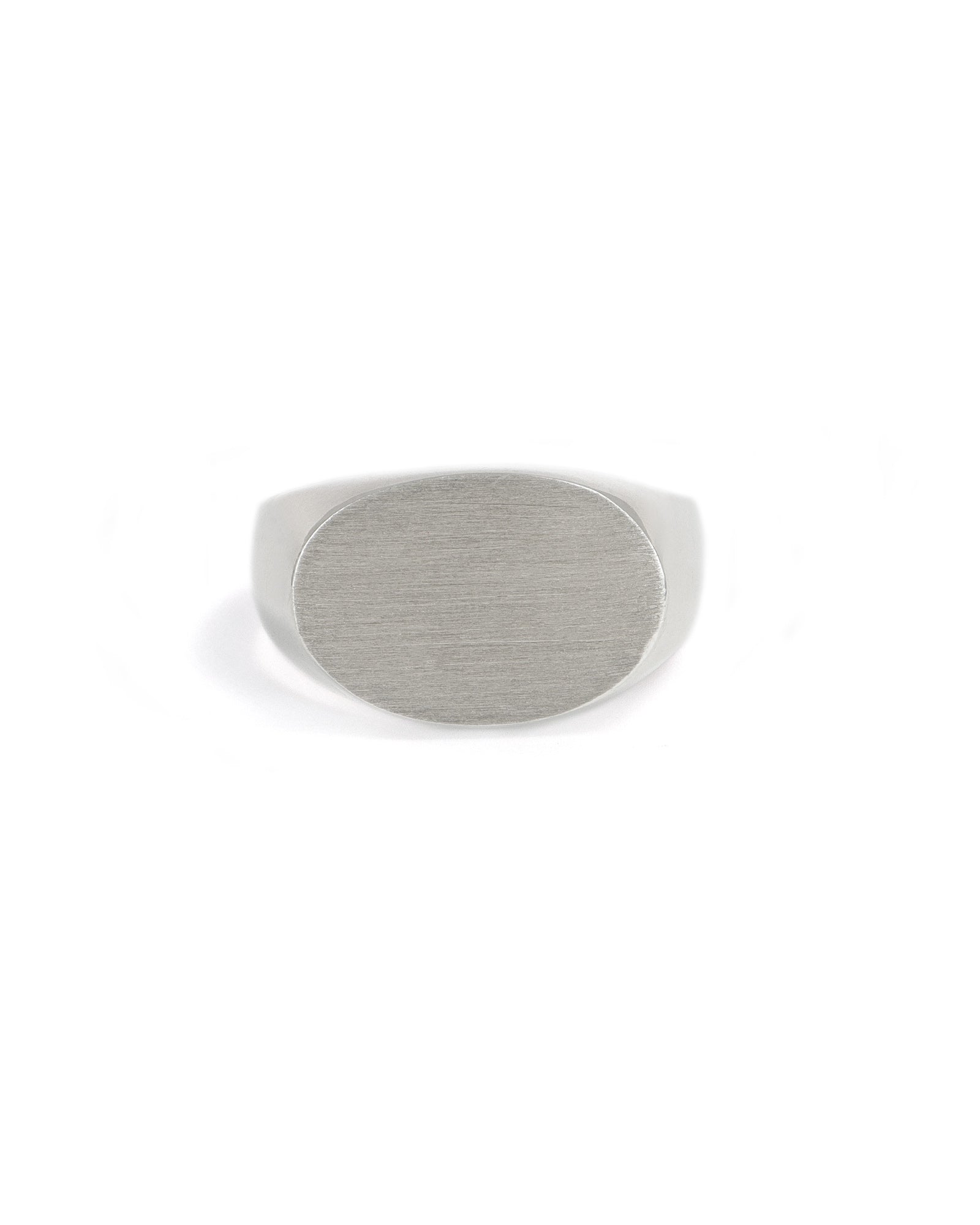 Engravable Sterling Silver Oval Signet Ring
