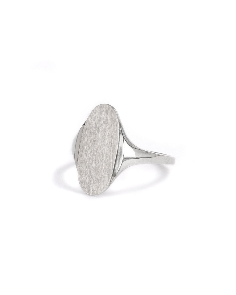 Engravable Sterling Silver Oval Signet Ring
