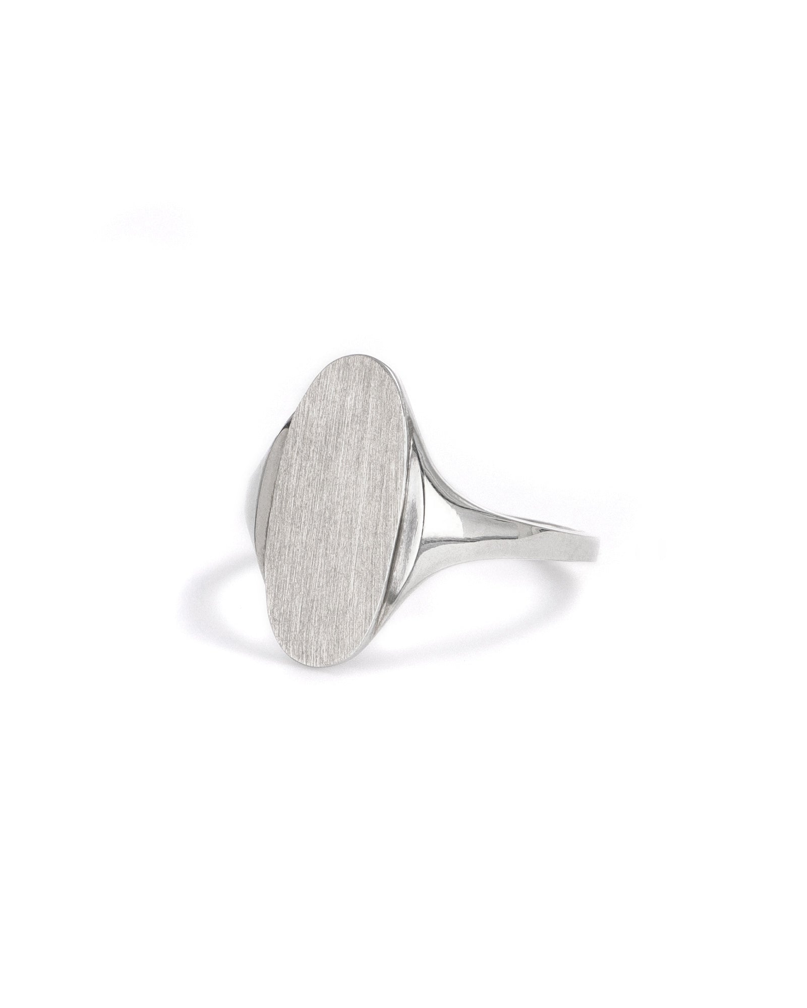 Engravable Sterling Silver Oval Signet Ring