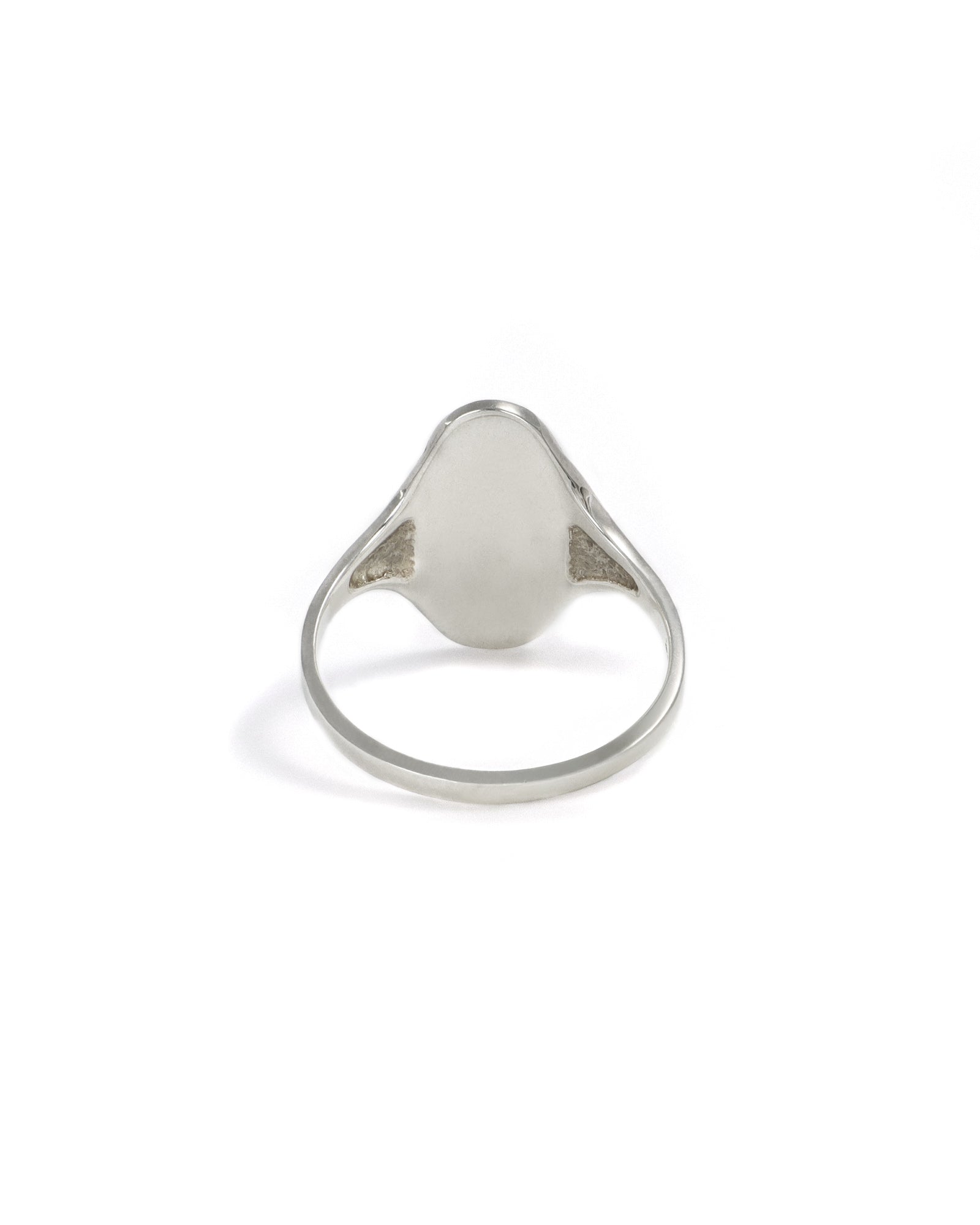 Engravable Sterling Silver Oval Signet Ring