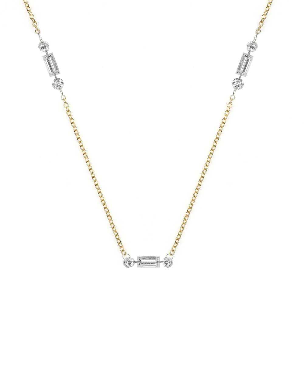 Dainty Lab Diamond Station Necklace