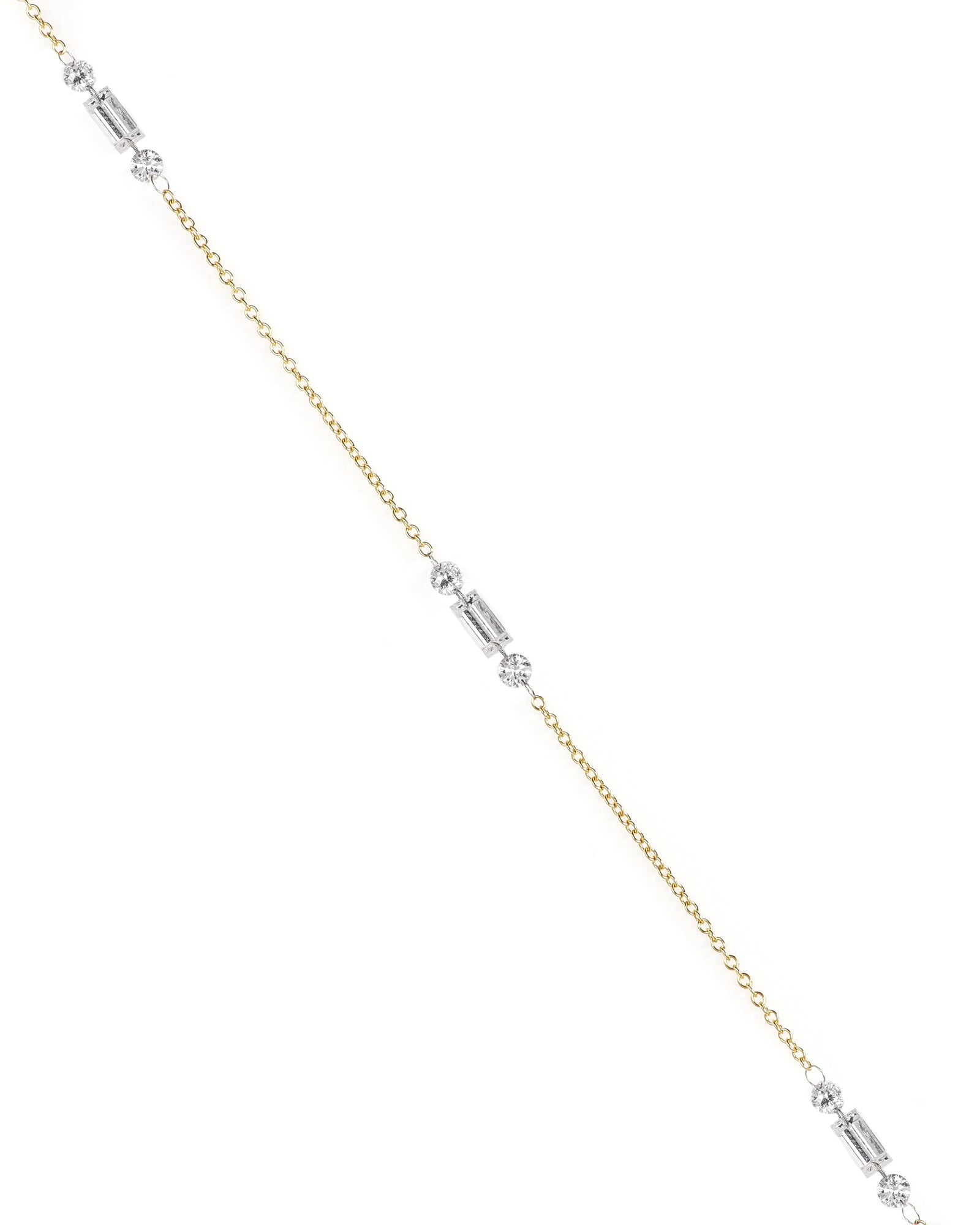 Dainty Lab Diamond Station Necklace