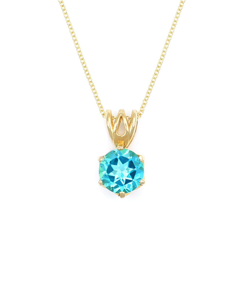 Blue-Green Topaz Pendant