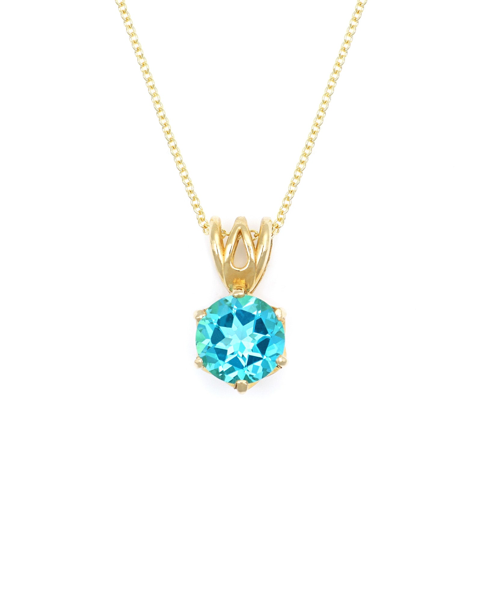 Blue-Green Topaz Pendant