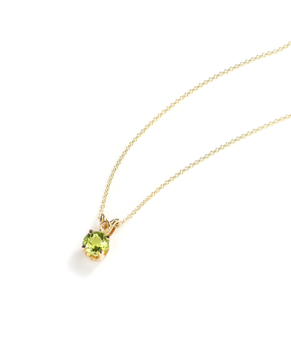 14ky 6mm Peridot Pendant