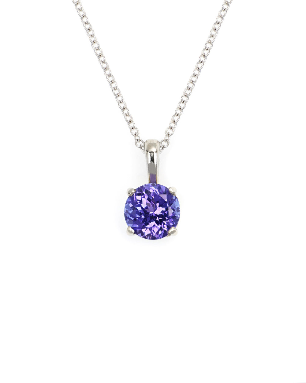 Round Tanzanite Pendant