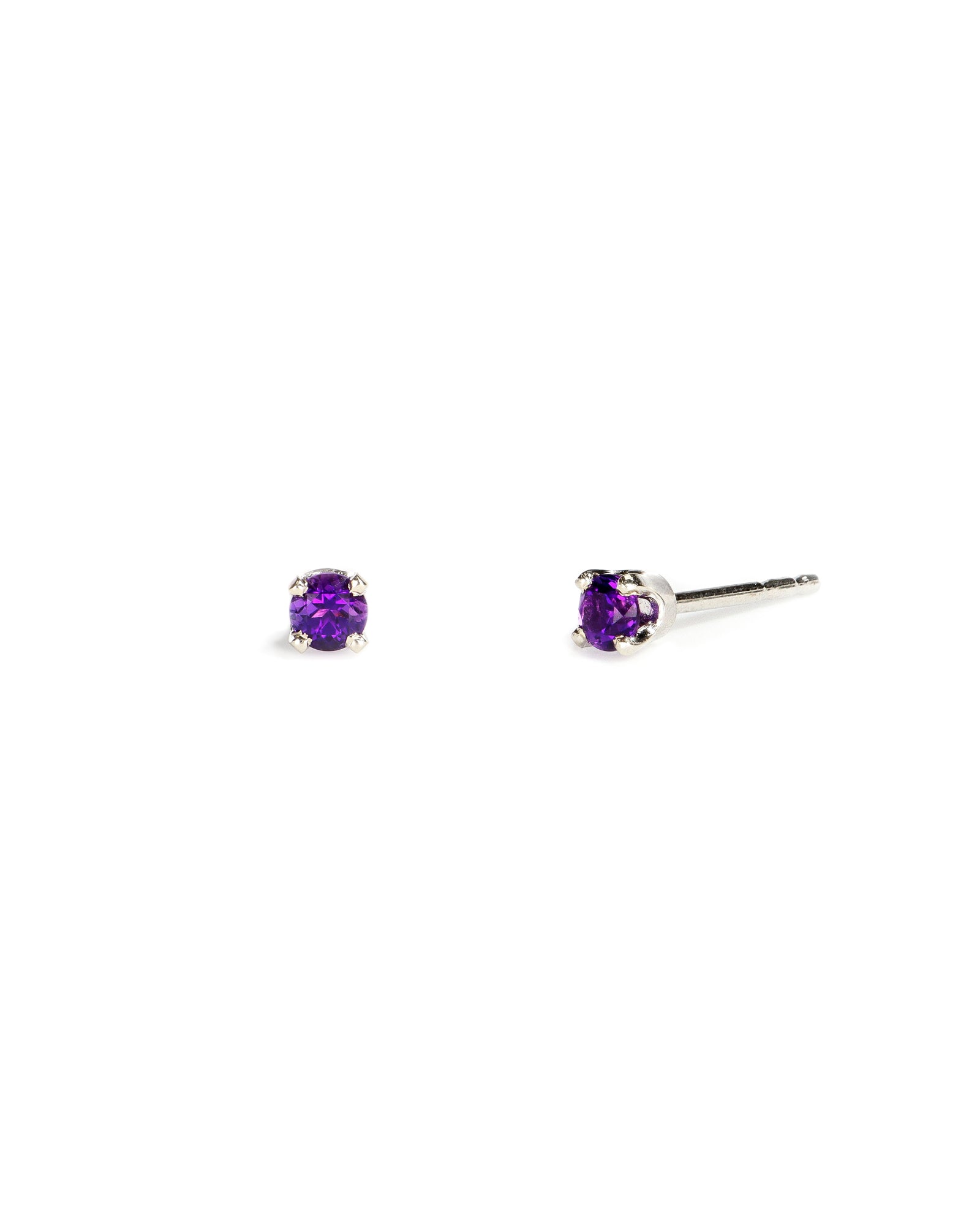 3mm Amethyst Stud Earrings