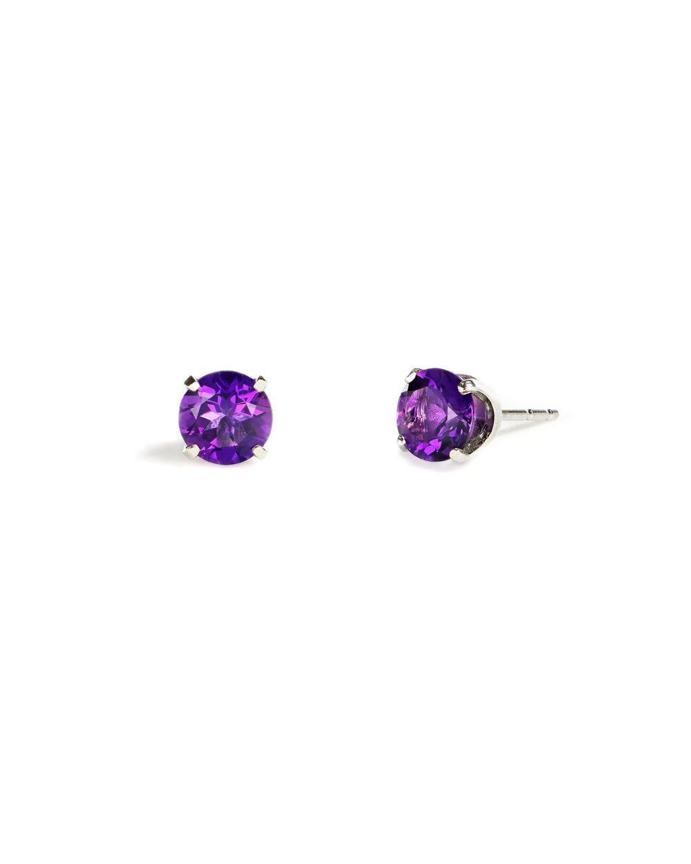 6mm Amethyst Stud Earrings