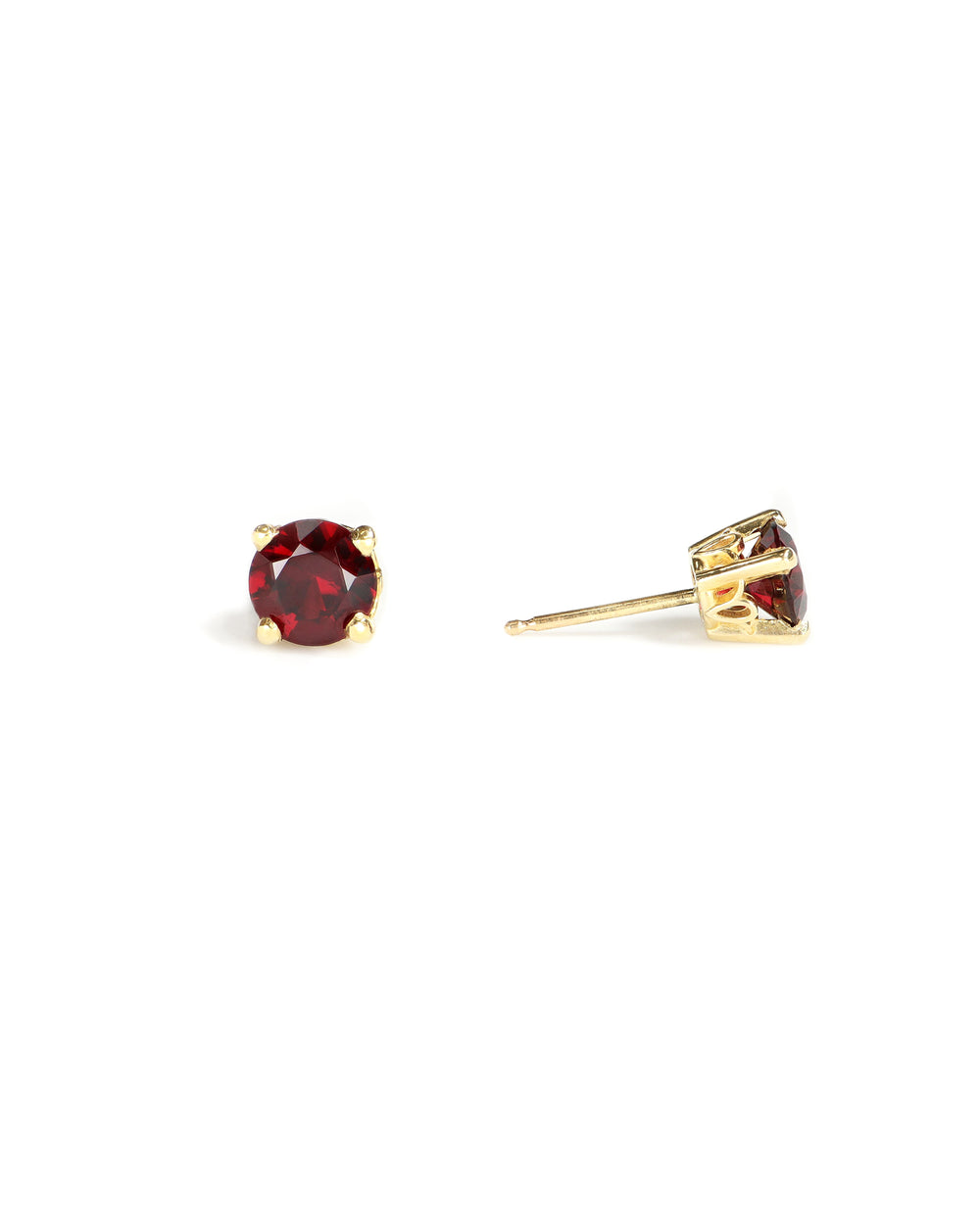 Pyrope Garnet Stud Earrings