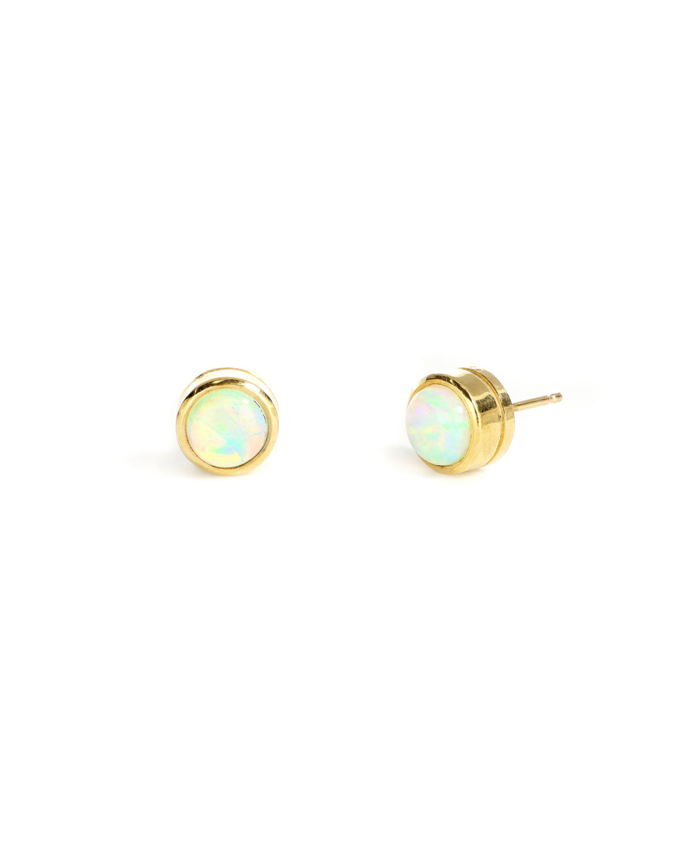 Opal Bezel Studs