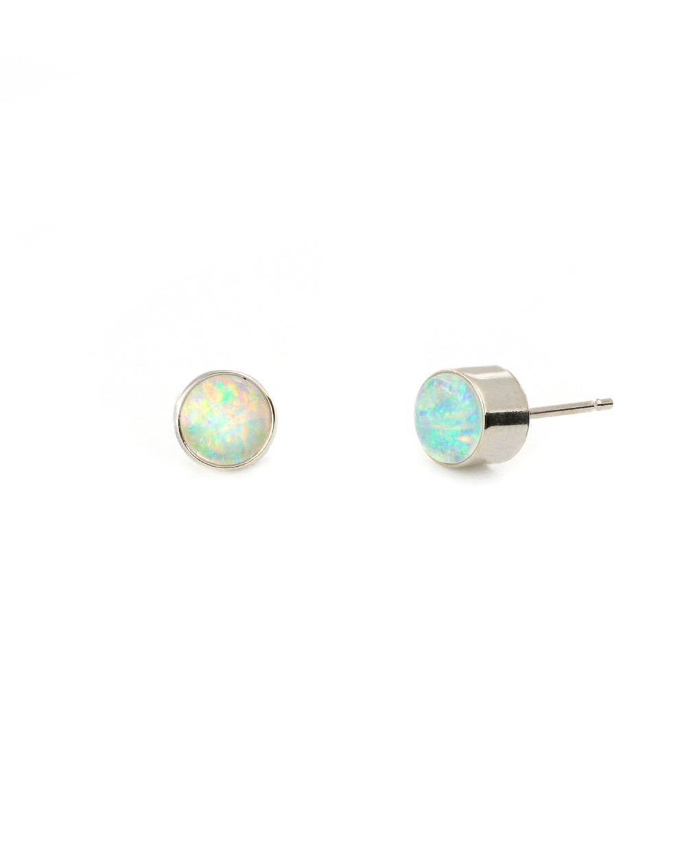 Opal Bezel Studs