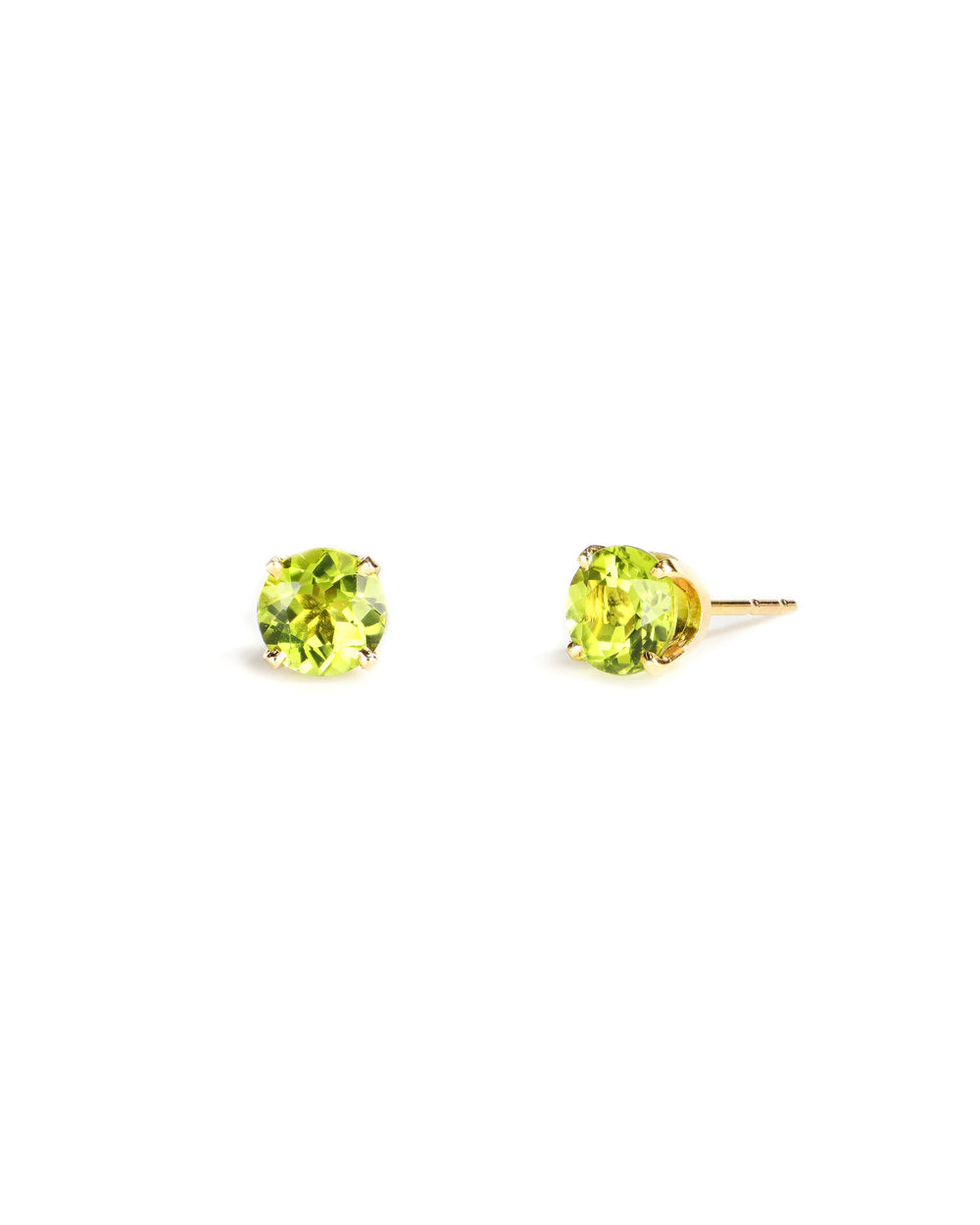 14ky 5mm Peridot Stud Earrings