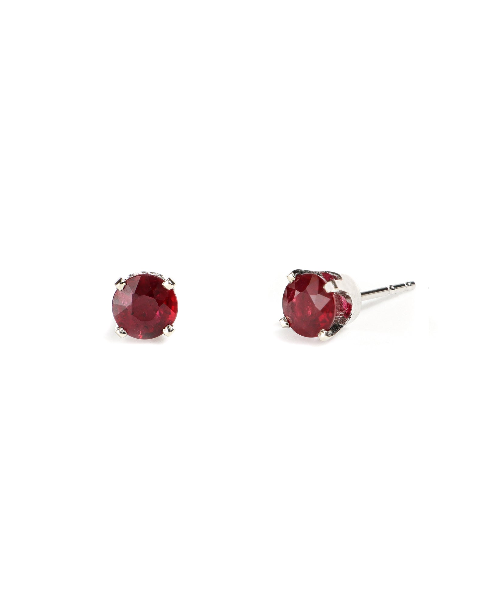 14kw 5.3mm Ruby Stud Earrings