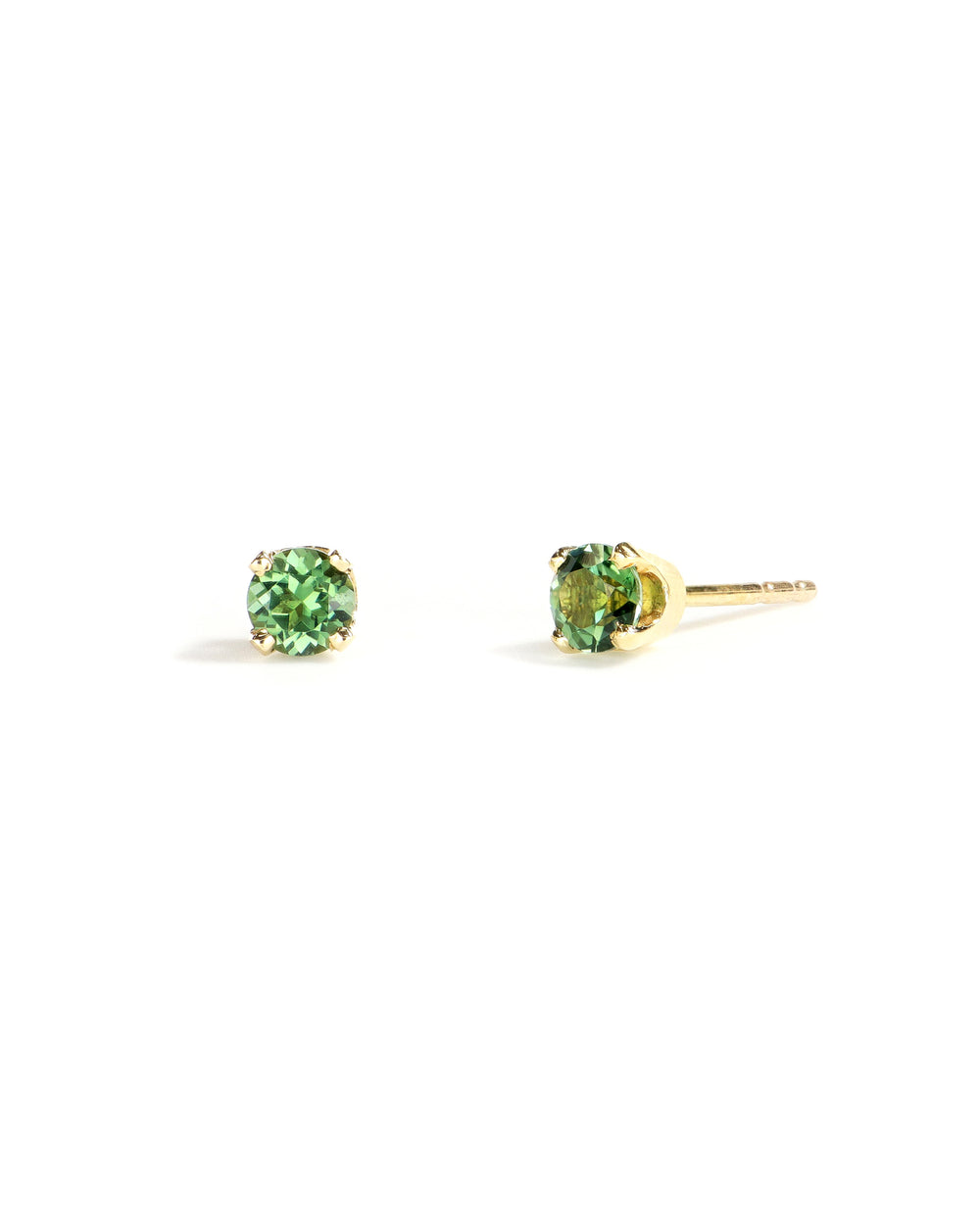 Green Tourmaline Studs