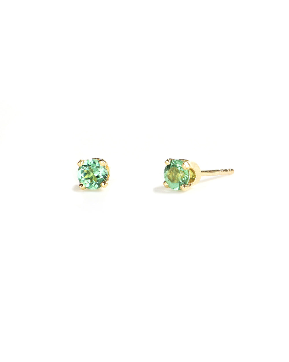 Green Tourmaline Studs