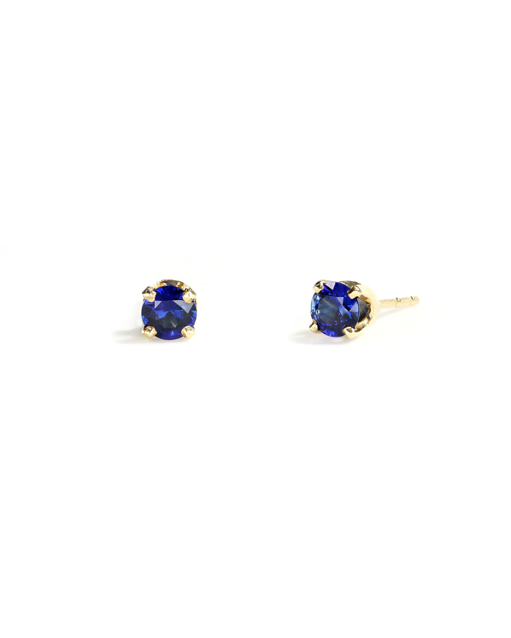 Ceylon Blue Sapphire Stud Earrings