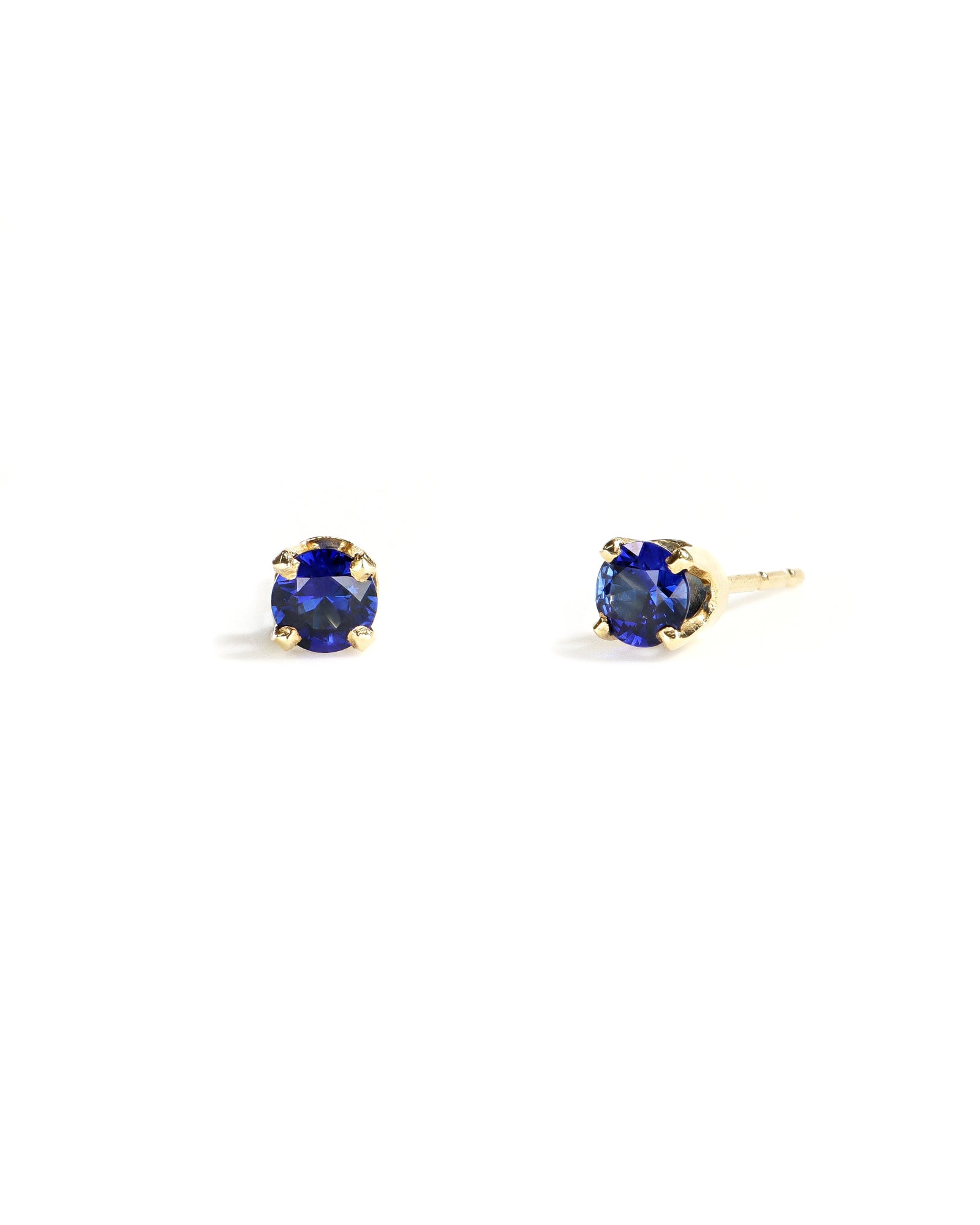 Ceylon Blue Sapphire Stud Earrings