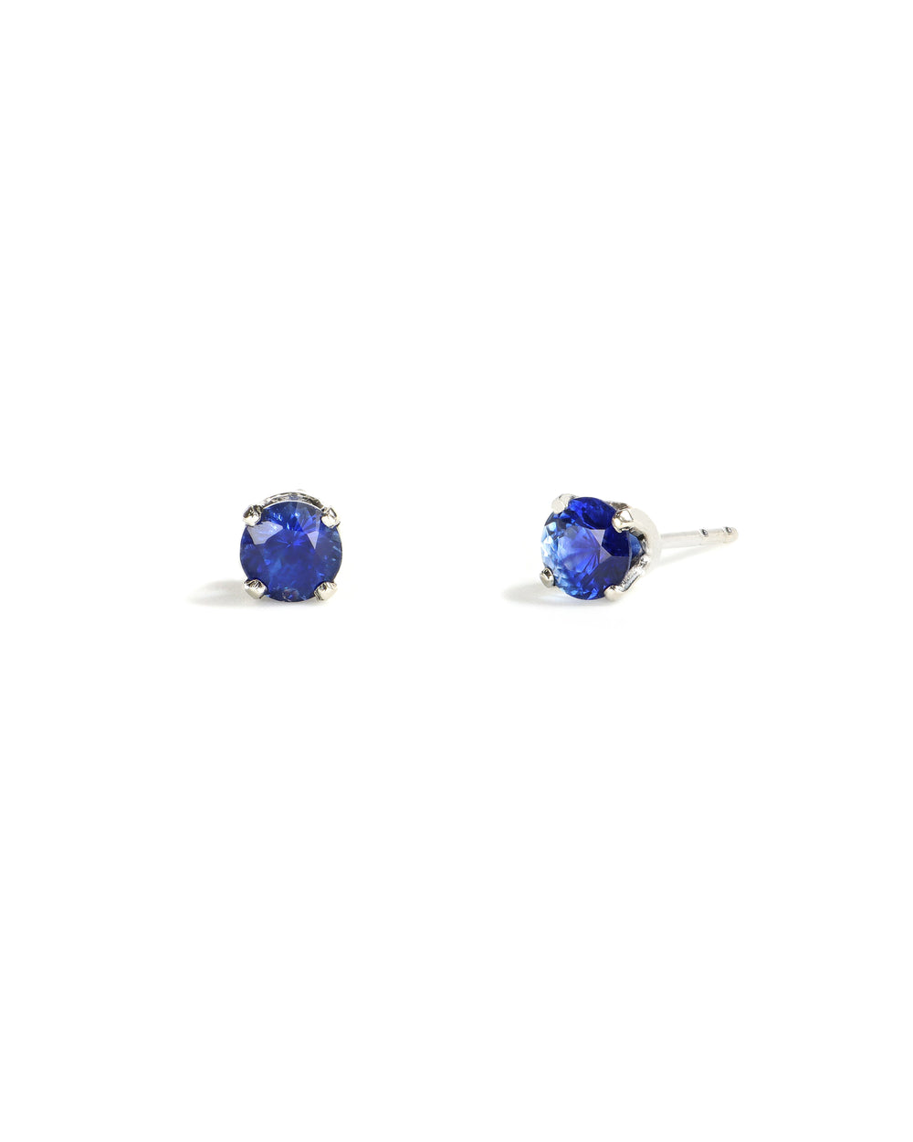Ceylon Blue Sapphire Stud Earrings