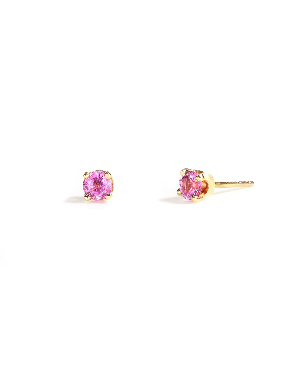 Pink Sapphire Stud Earrings