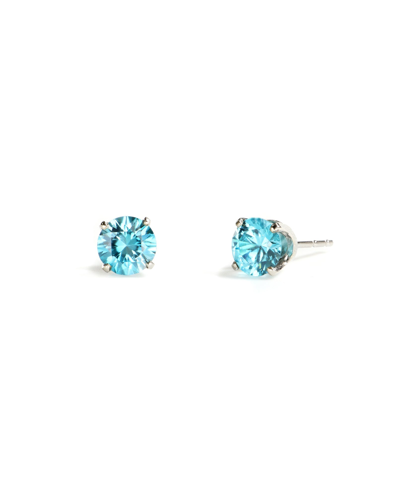 Blue Zircon Stud Earrings