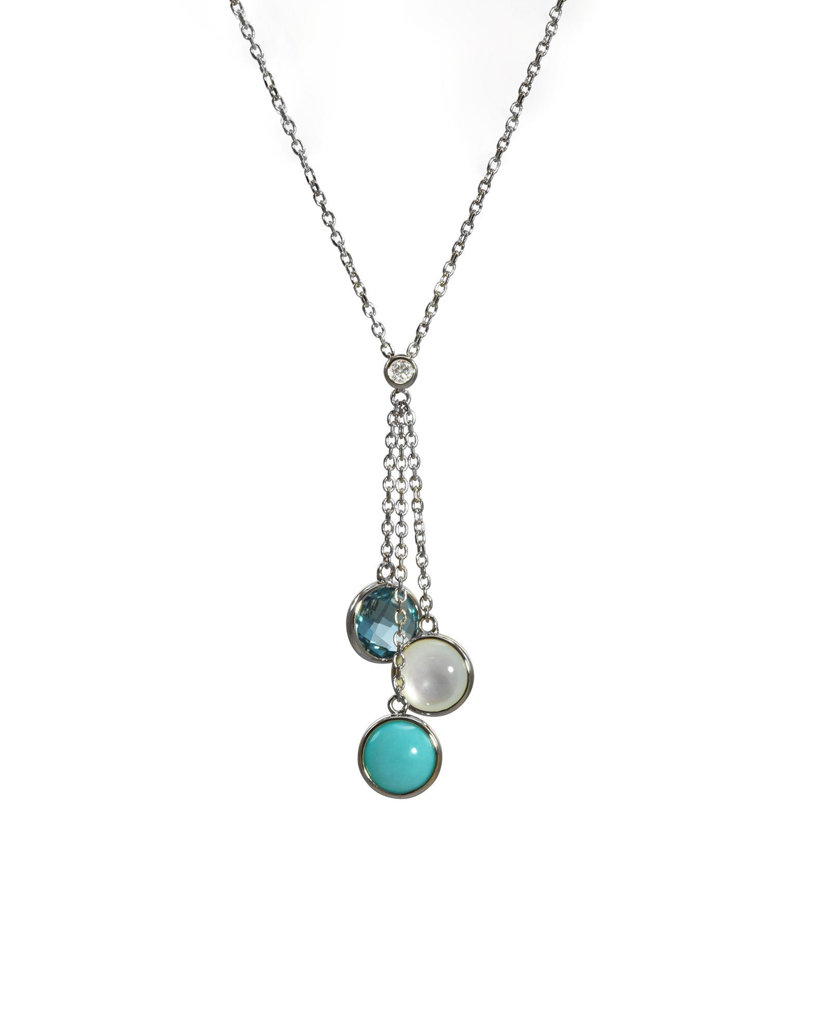 Trio Blues Necklace