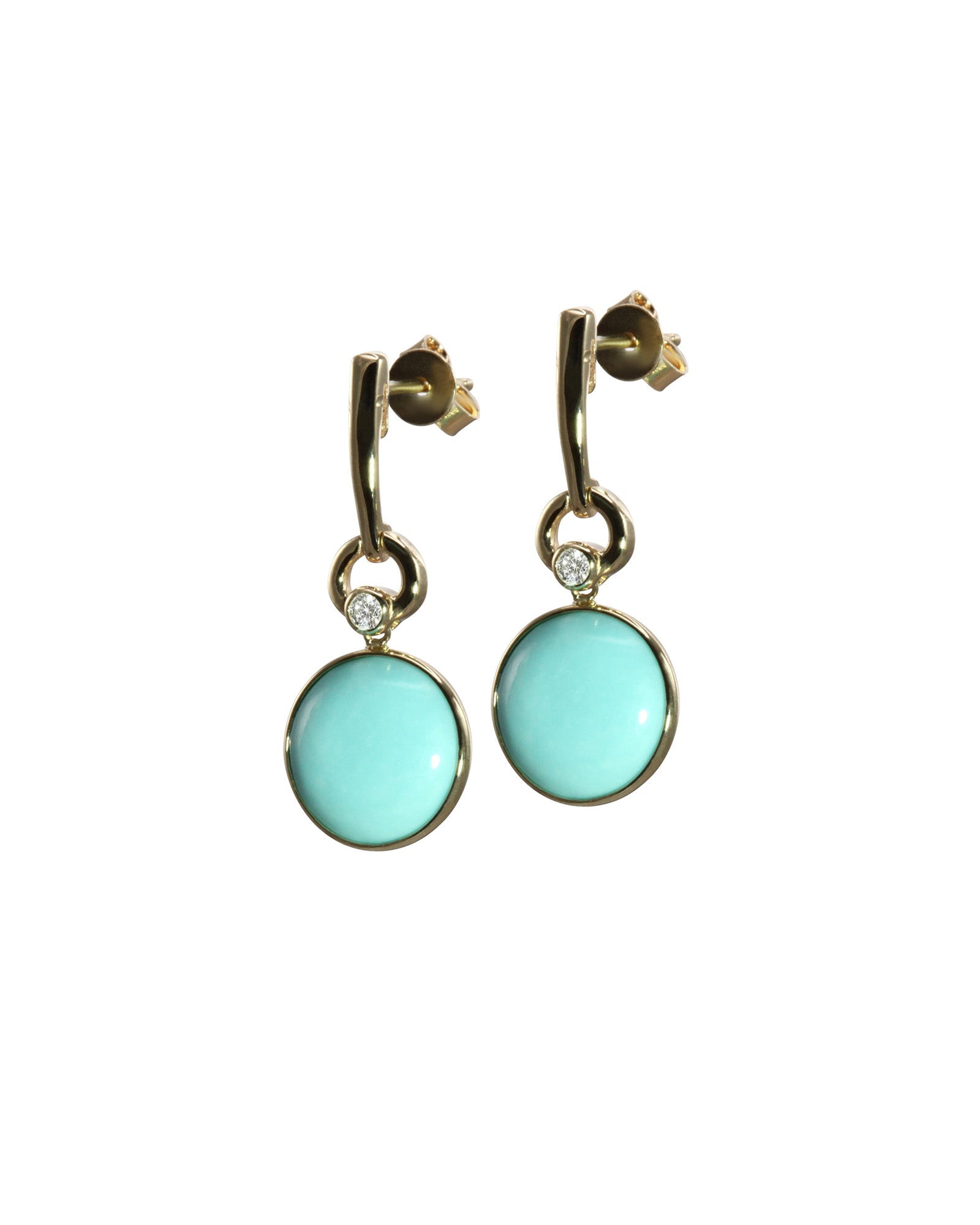 Round Turquoise Earrings