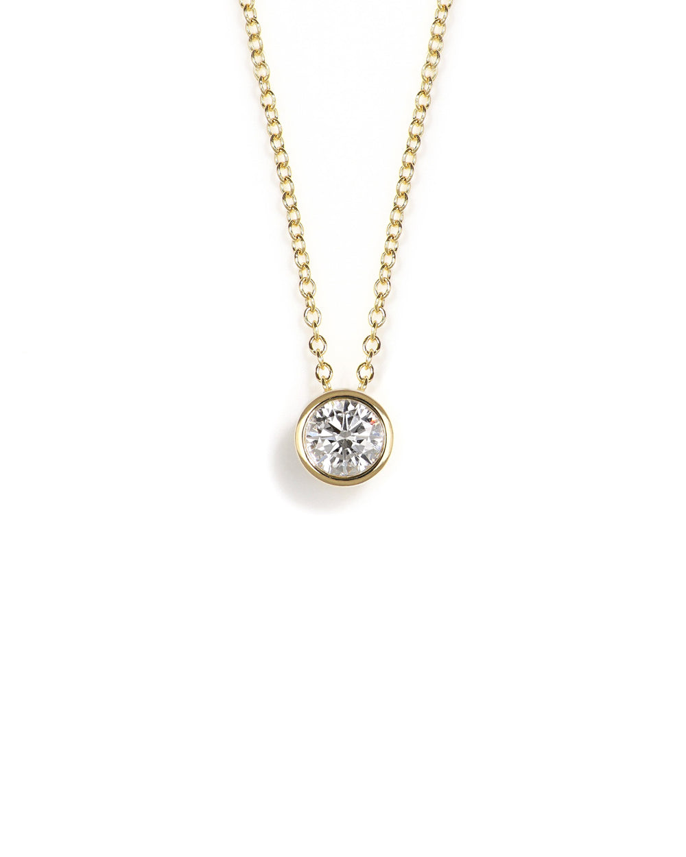 Dainty Lab Diamond Bezel Pendant