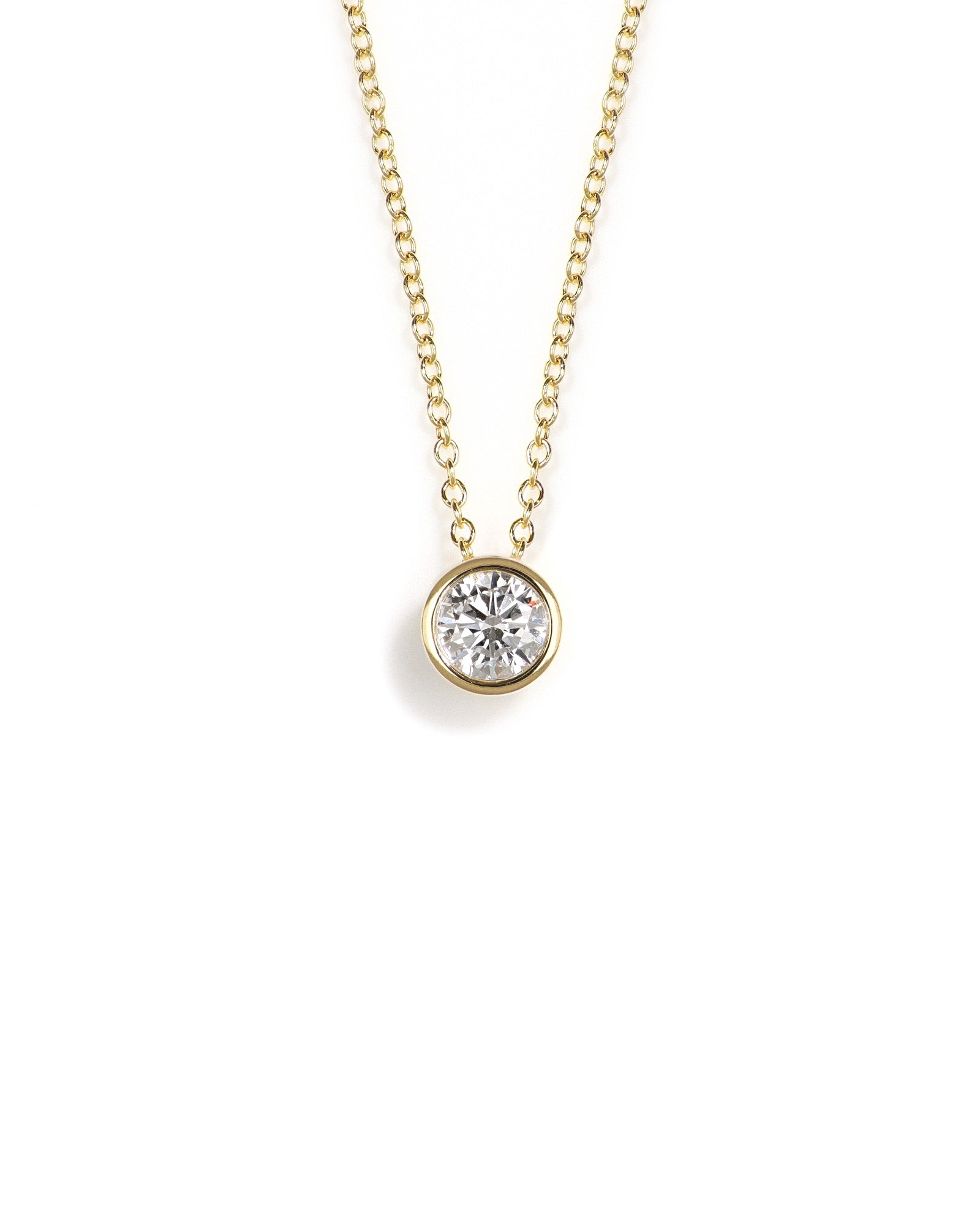 Dainty Lab Diamond Bezel Pendant