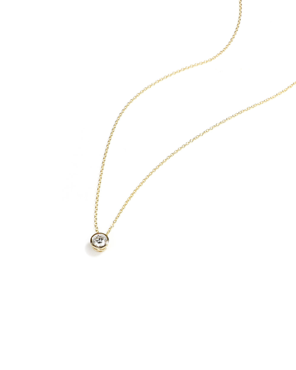 Dainty Lab Diamond Bezel Pendant