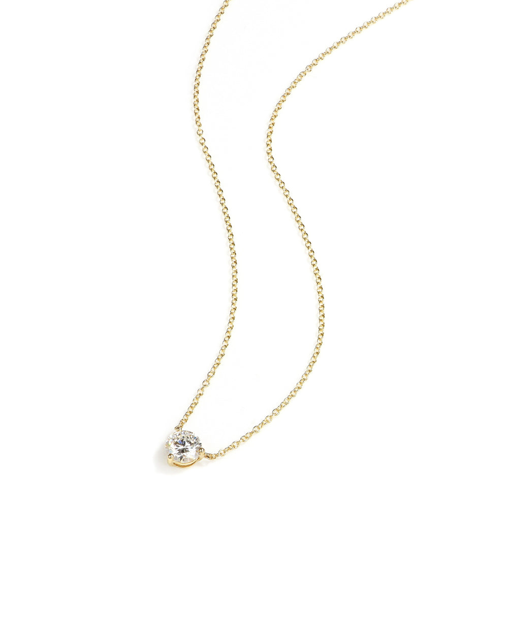 Dainty Lab Diamond Solitaire Pendant