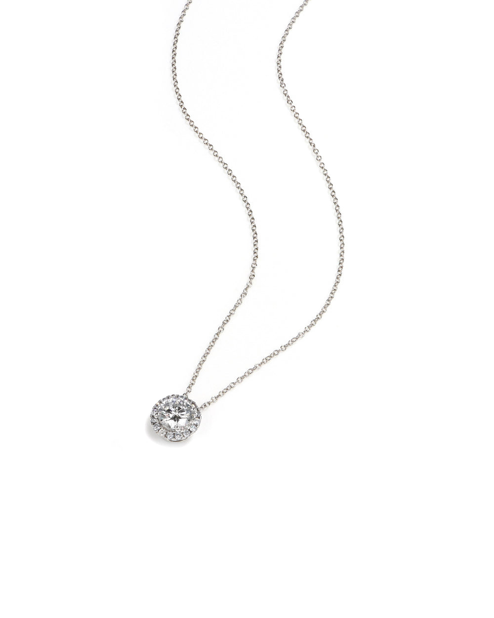 Lab Diamond Halo Pendant