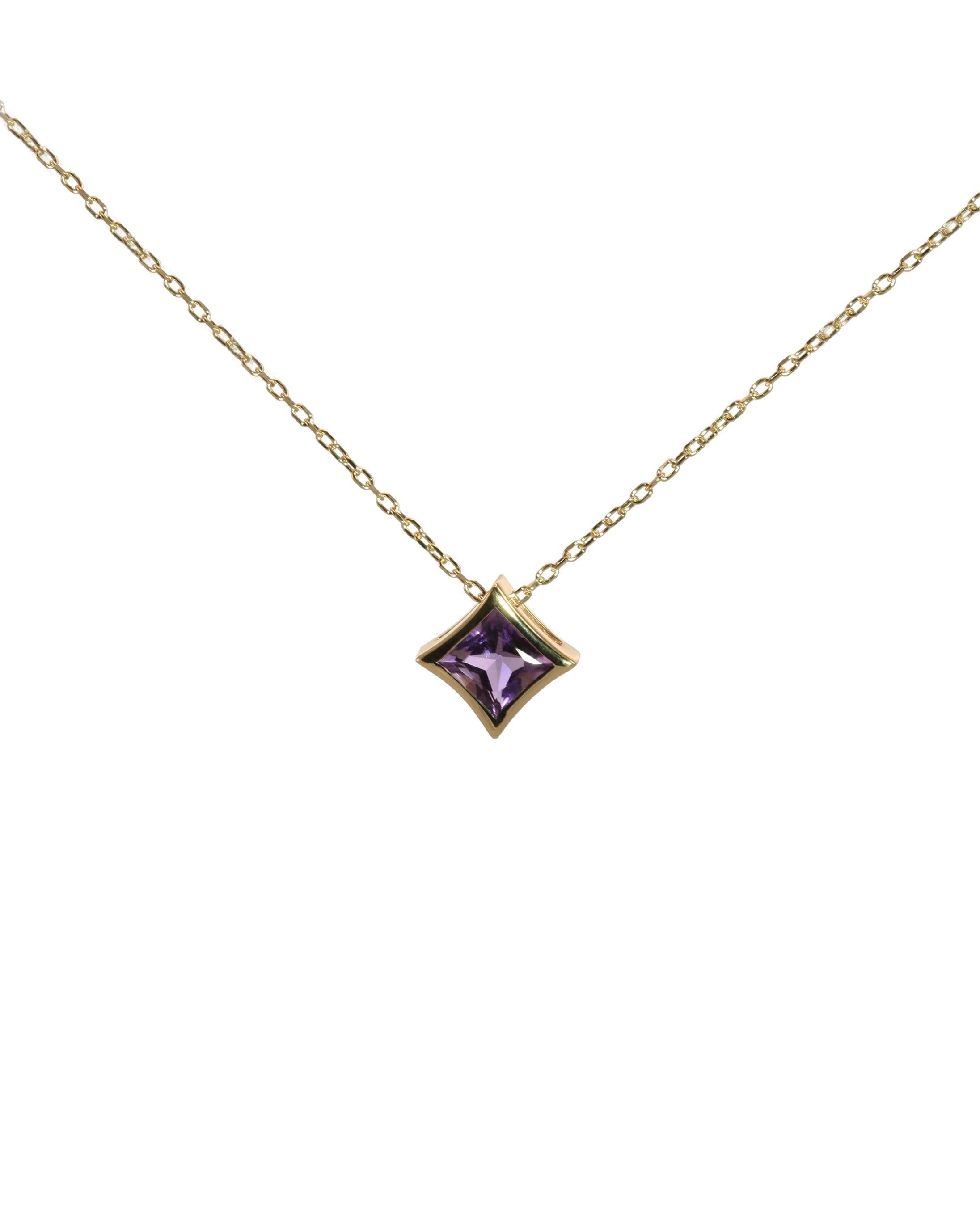 Princess Cut Amethyst Pendant