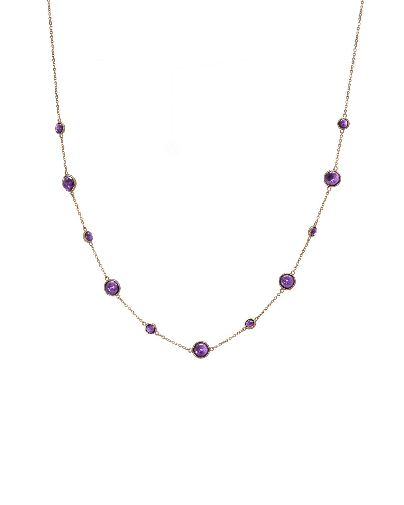 Alternating station Amethyst Necklace